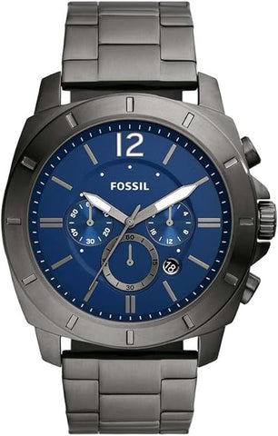 Fossil Privateer Chronograph Smoke Stainless Steel Watch - BQ2758