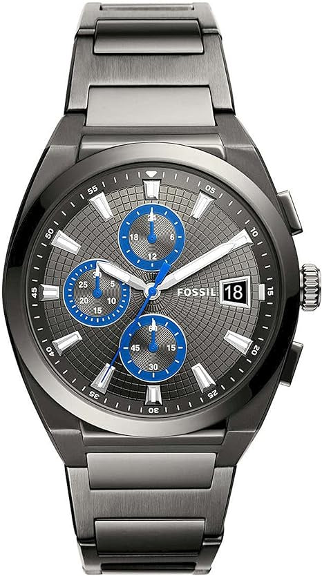 Fossil Everett Chronograph Mens Watch Fs5830, Gunmetal