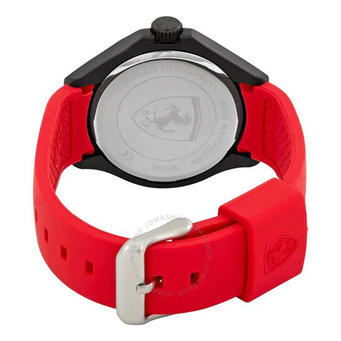 Scuderia Ferrari Men's Quartz Watch with Silicone Strap, red, 19 (Model: 0840007