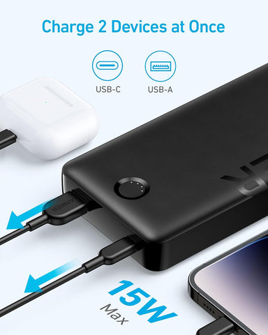 Anker 20,000mAh Power Bank with 15W Fast Charging