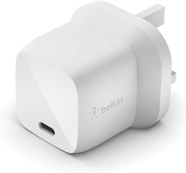 Belkin Boost Charge GaN Wall Charger 30W - White, USB