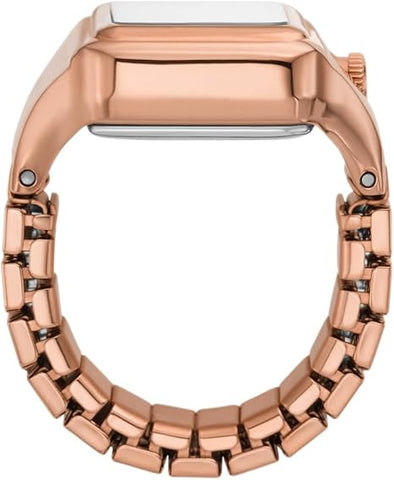 Fossil Women's Quartz Stainless Steel Two-Hand Watch Ring, Color: Rose Gold Raquel (Model: ES5345)